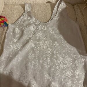 Secret Treasures Satin Floral Top